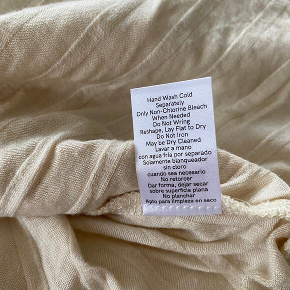 Venus Trapeze A-Line Sleeveless Tank Top Crochet Front Boho Cream Size XS - Picture 5 of 8